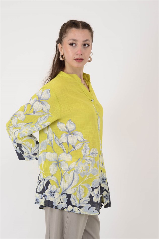 25003 ÇİÇEK DESEN GÖMLEK