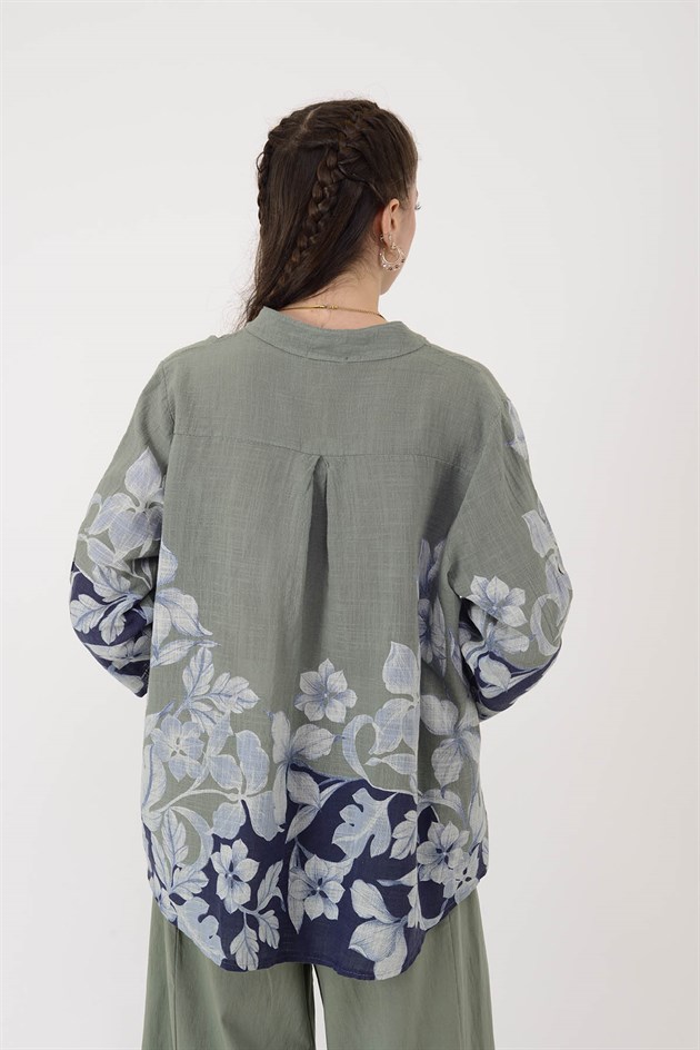 25003 ÇİÇEK DESEN GÖMLEK