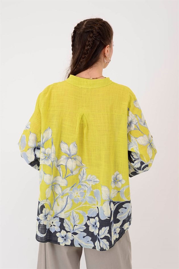 25003 ÇİÇEK DESEN GÖMLEK