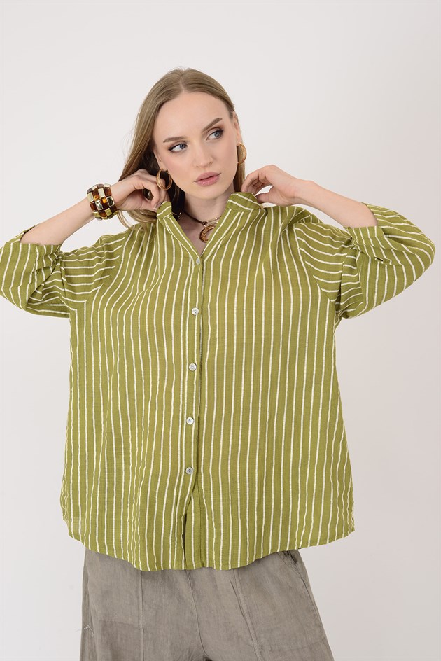 25003 LINE ÇİZGİLİ GÖMLEK