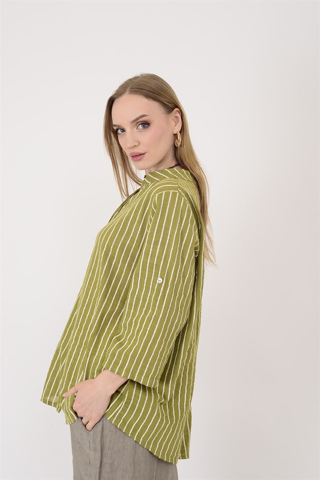 25003 LINE ÇİZGİLİ GÖMLEK