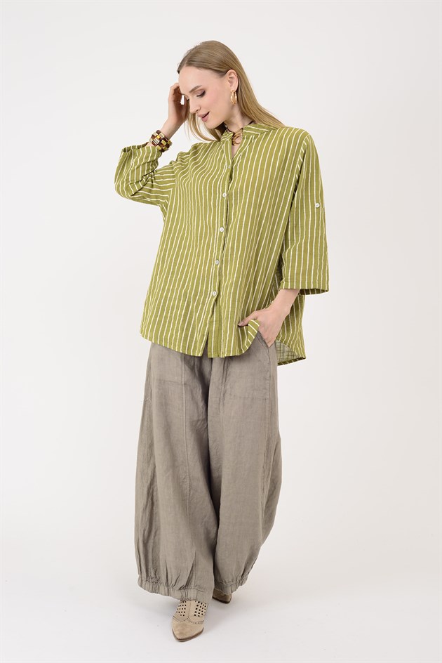 25003 LINE ÇİZGİLİ GÖMLEK