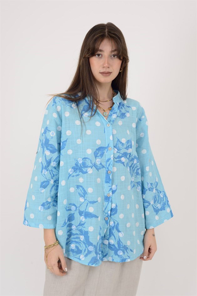 25003 PUANTİYE DESEN GÖMLEK