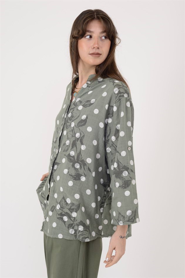 25003 PUANTİYE DESEN GÖMLEK