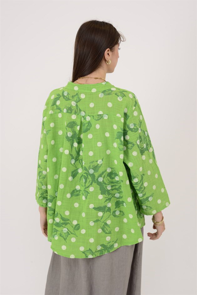 25003 PUANTİYE DESEN GÖMLEK