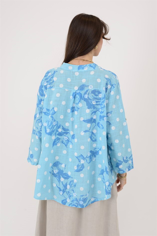 25003 PUANTİYE DESEN GÖMLEK