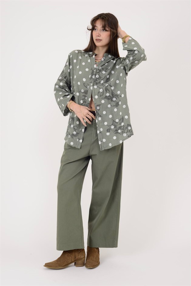 25003 PUANTİYE DESEN GÖMLEK