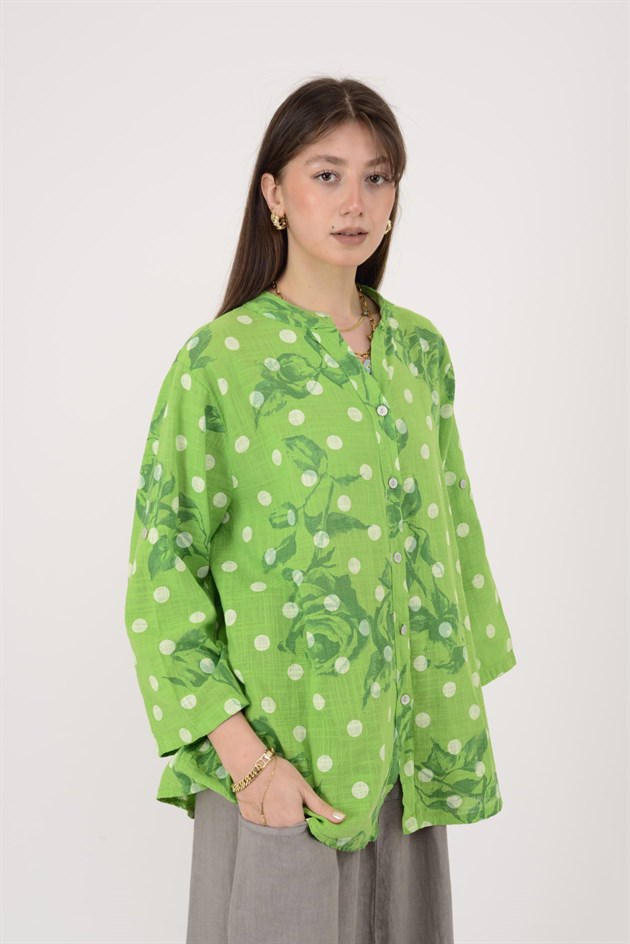 25003 PUANTİYE DESEN GÖMLEK