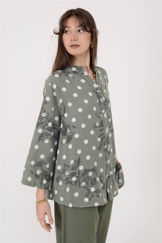 25003 PUANTİYE DESEN GÖMLEK