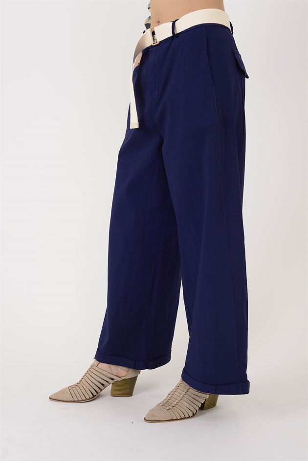 250066 KEMER DETAYLI GABARDİN PANTOLON