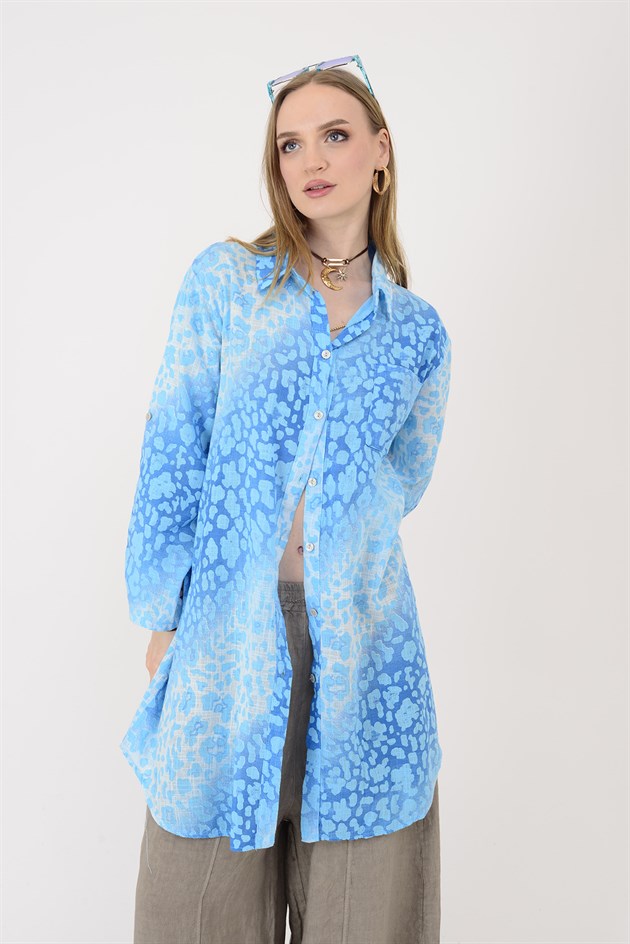 2502 LEOPAR DESEN GÖMLEK TUNİK