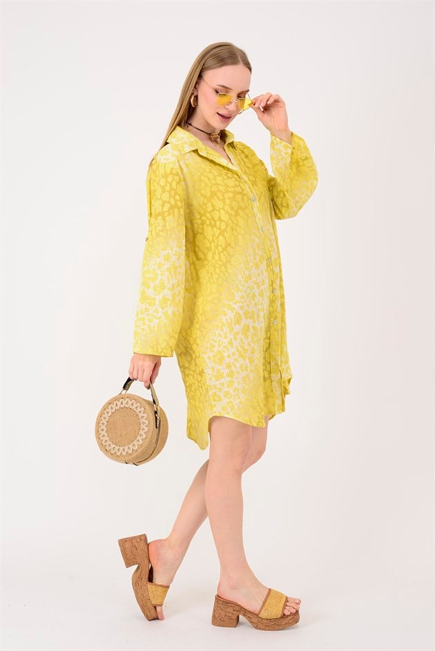 2502 LEOPAR DESEN GÖMLEK TUNİK