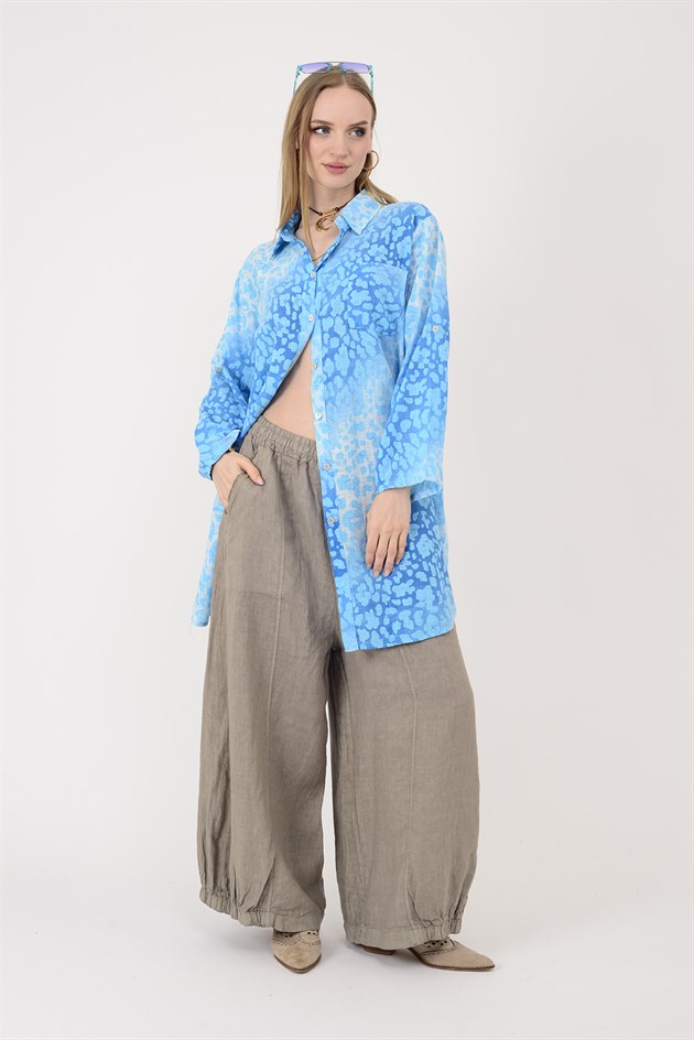 2502 LEOPAR DESEN GÖMLEK TUNİK