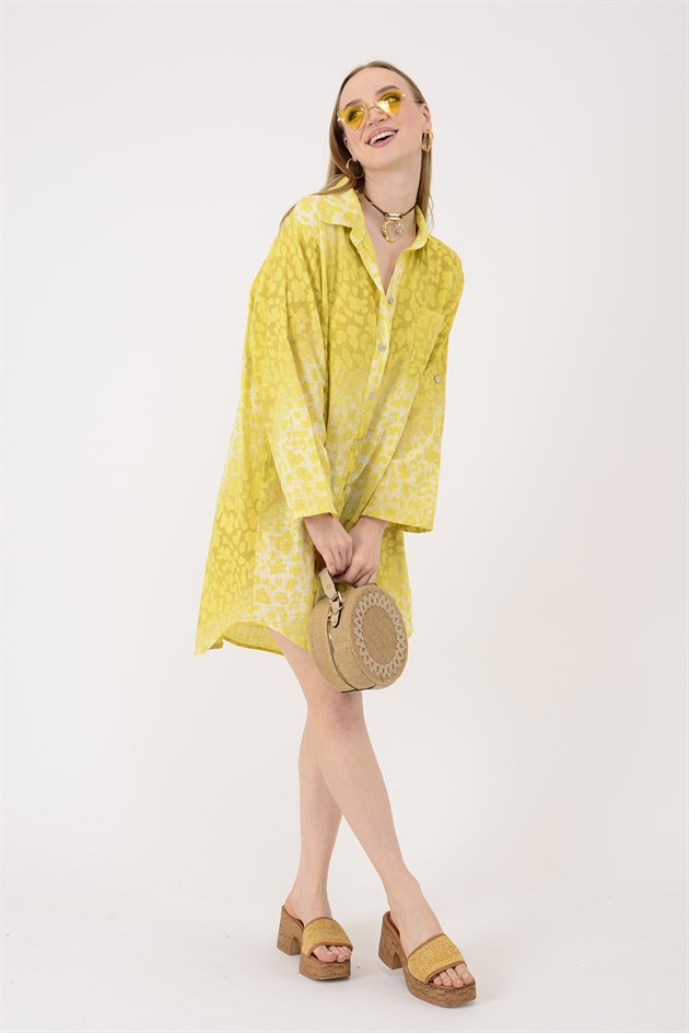 2502 LEOPAR DESEN GÖMLEK TUNİK