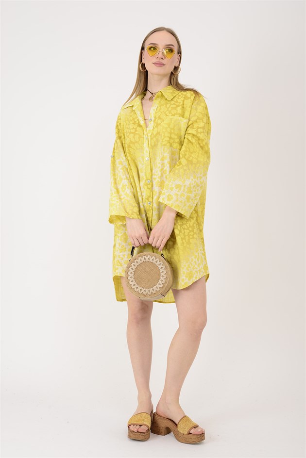 2502 LEOPAR DESEN GÖMLEK TUNİK