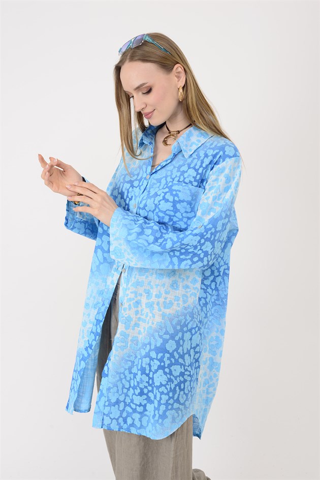 2502 LEOPAR DESEN GÖMLEK TUNİK