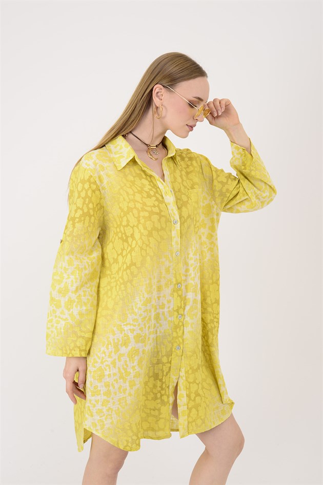 2502 LEOPAR DESEN GÖMLEK TUNİK