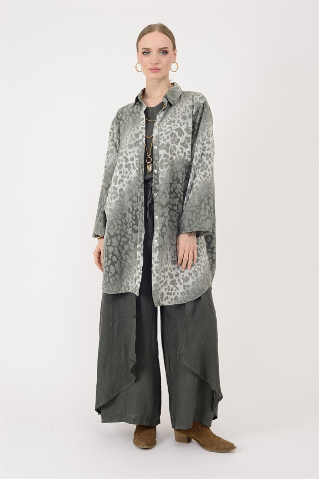 2502 LEOPAR DESEN GÖMLEK TUNİK