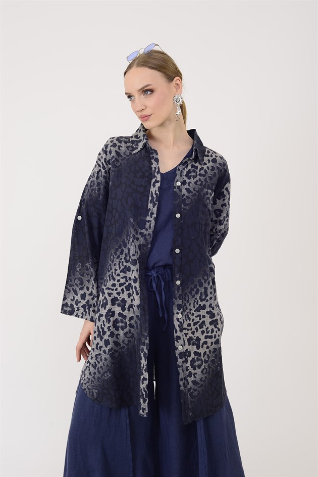 2502 LEOPAR DESEN GÖMLEK TUNİK