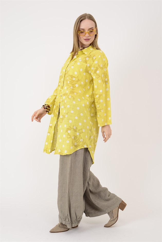 2502 PUANTİYE DESEN GÖMLEK TUNİK