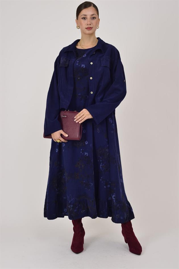 25001 FİTİLLİ KADİFE 2Lİ TAKIM ELBİSE