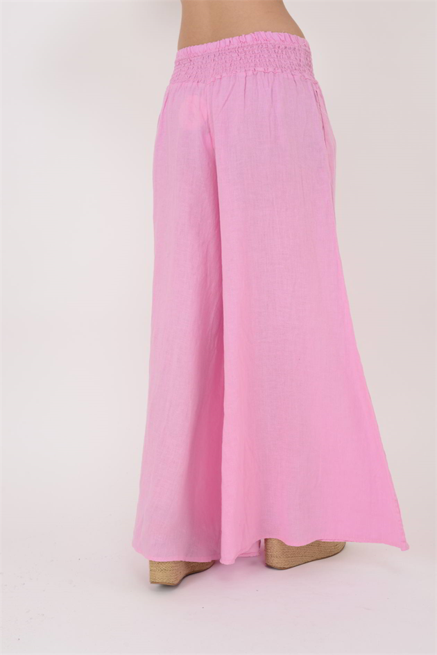 30201 ZAZ BEL BÜZGÜLÜ KETEN PANTOLON