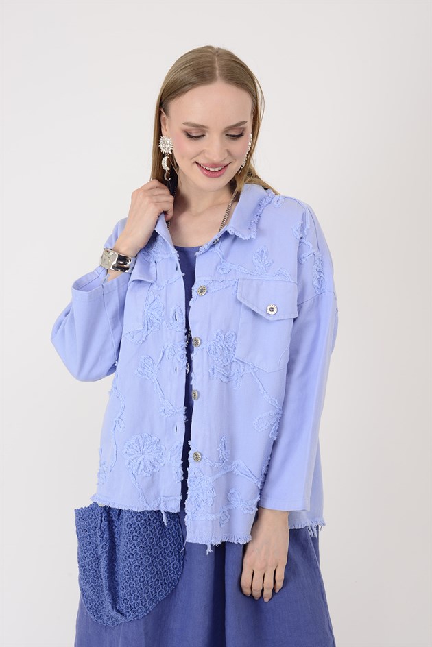 31006 KABARTMALI SARMAŞIK DESEN CEKET