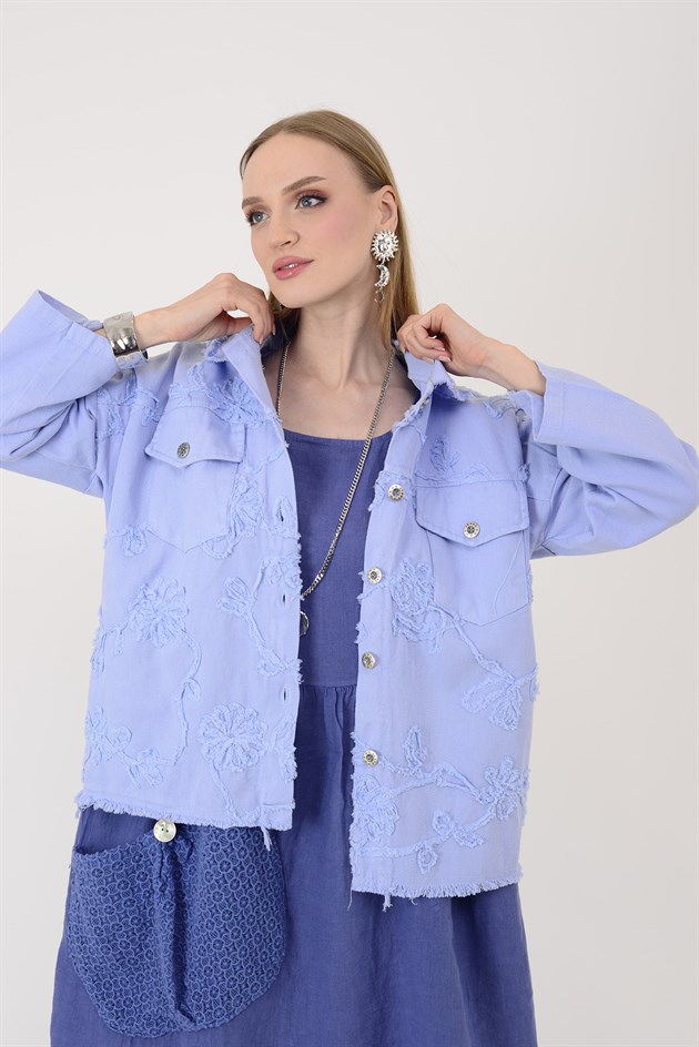 31006 KABARTMALI SARMAŞIK DESEN CEKET