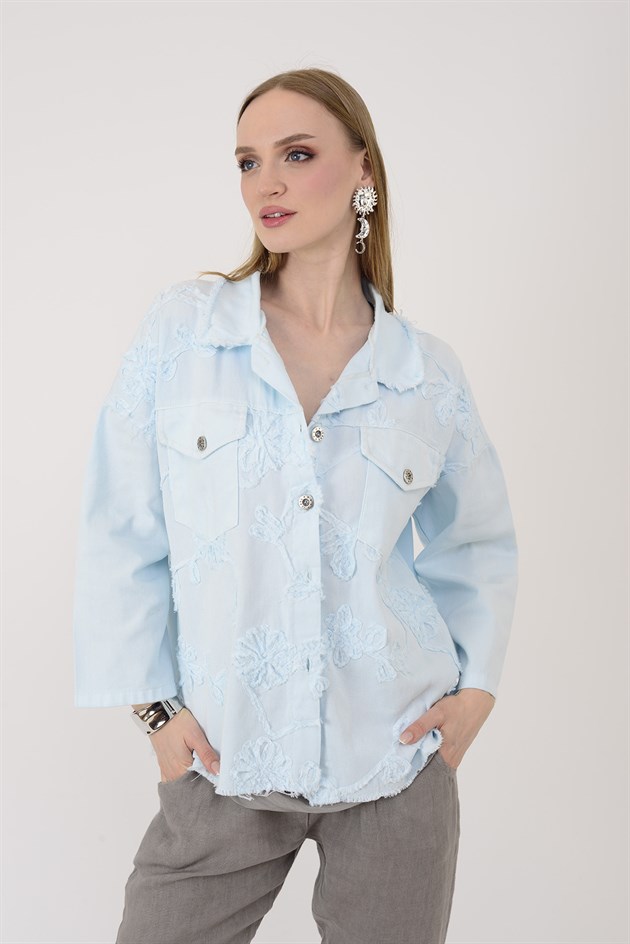 31006 KABARTMALI SARMAŞIK DESEN CEKET