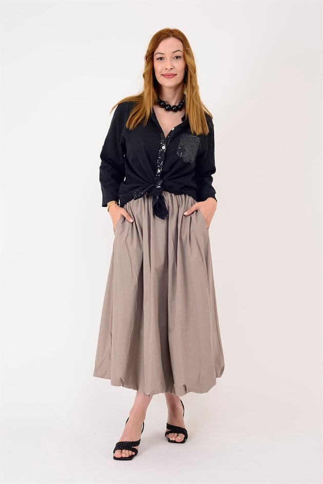 31100 BELİ LASTİKLİ BALON ETEK