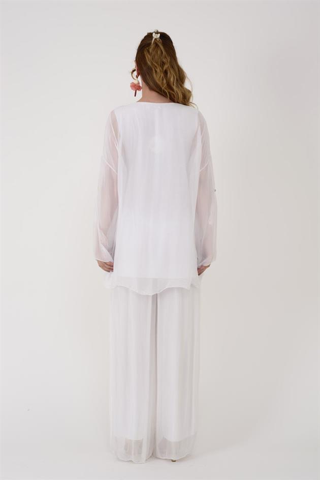 3907 SEALAND PAYET DETAYLI 2Lİ İPEK TAKIM