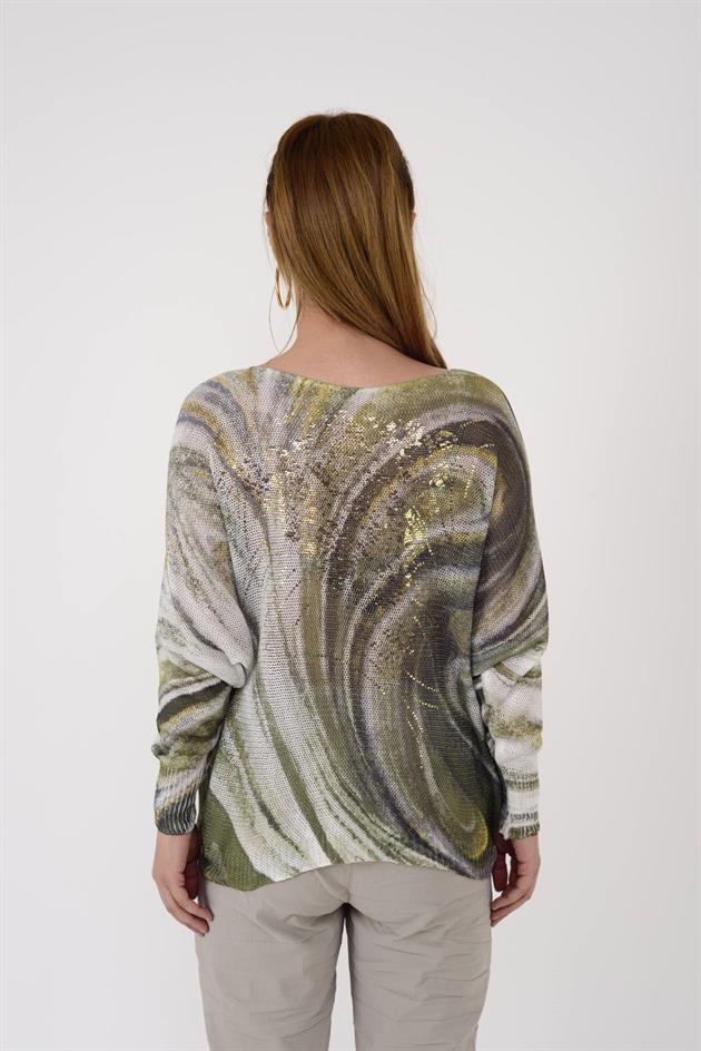 52000-38 MERRY DALGA DESEN MERSERİZE BLUZ