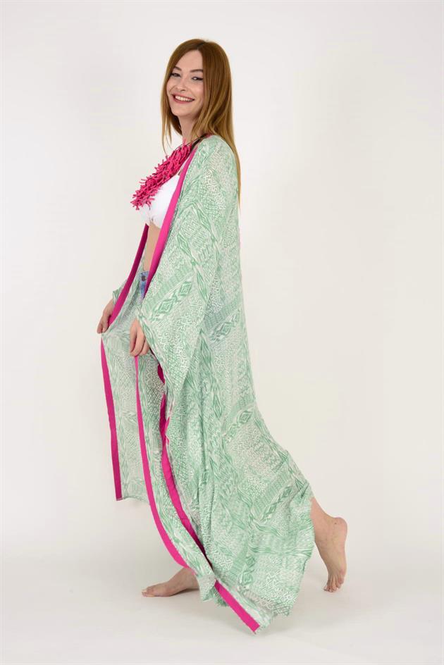 521 GÖZ İŞLEMELİ BOHO KİMONO