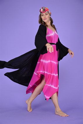 552 BALIK DESEN PUL VE PONPON İŞLEMELİ KİMONO