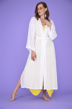 552 BALIK DESEN PUL VE PONPON İŞLEMELİ KİMONO