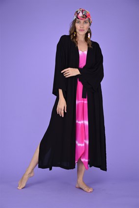 552 BALIK DESEN PUL VE PONPON İŞLEMELİ KİMONO