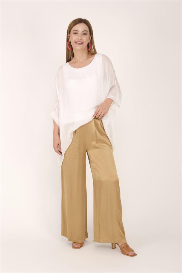 5687 YARASA KOL İPEK BLUZ