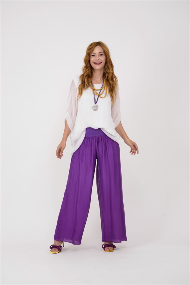 6061 YARASA KOL SIRT BAĞLAMALI İPEK BLUZ