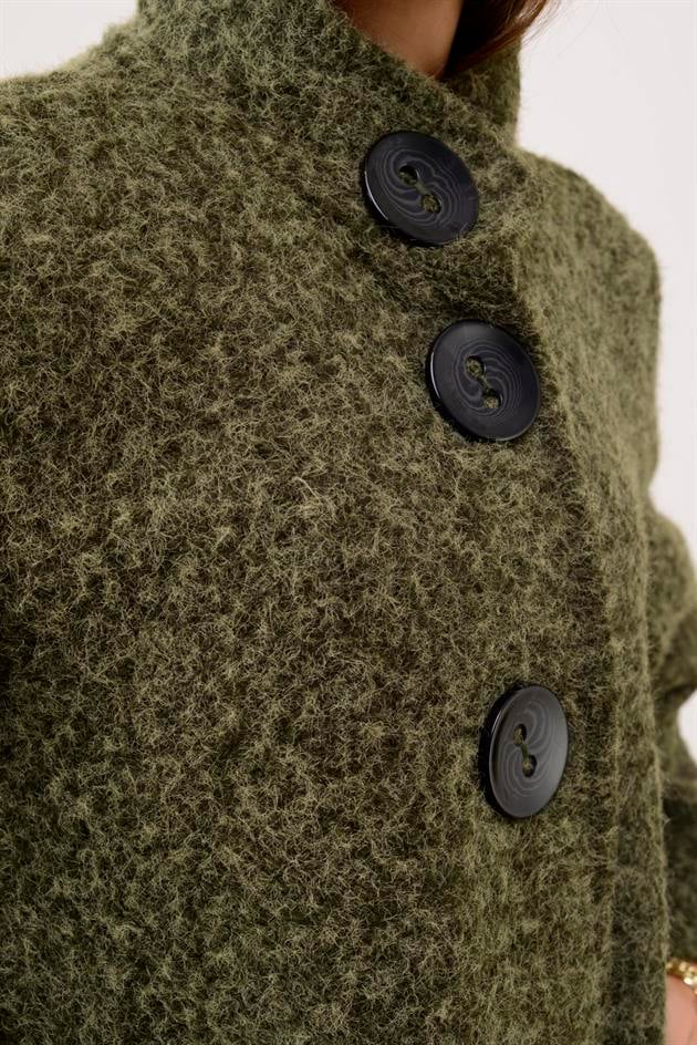60940 DÜĞME DETAYLI KEÇE KABAN