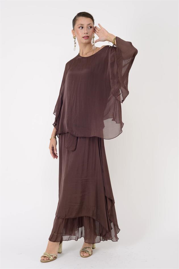 6115 İSPANYOL KOL İPEK BLUZ