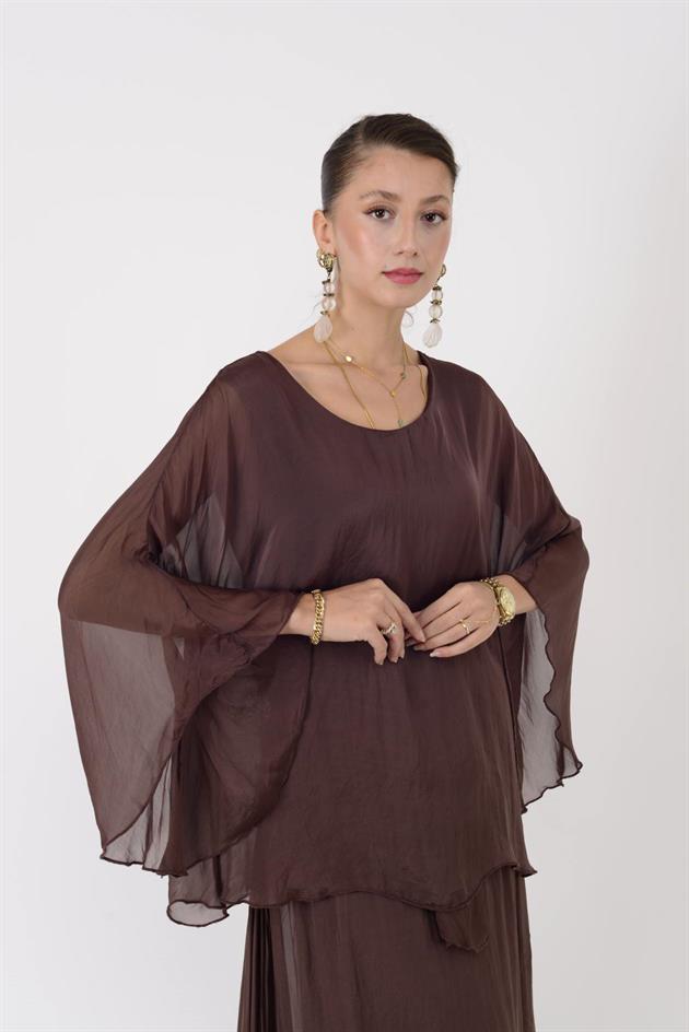 6115 İSPANYOL KOL İPEK BLUZ