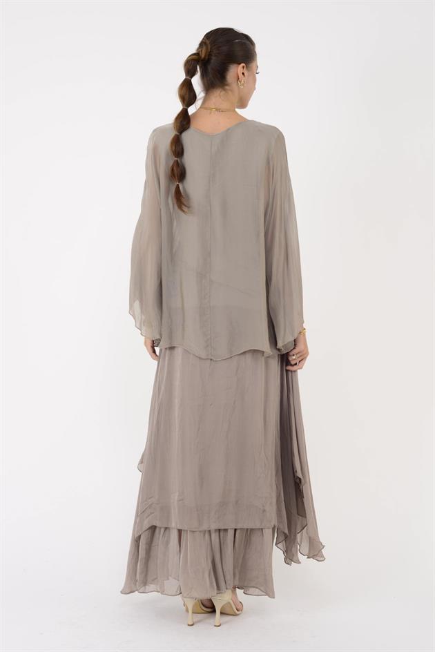 6115 İSPANYOL KOL İPEK BLUZ