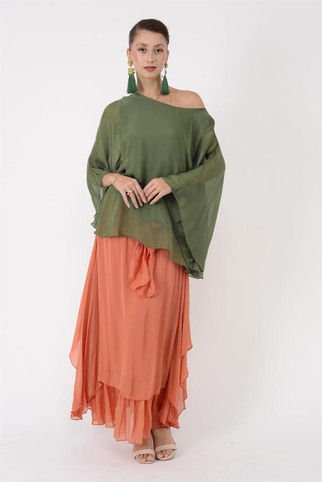 6115 İSPANYOL KOL İPEK BLUZ