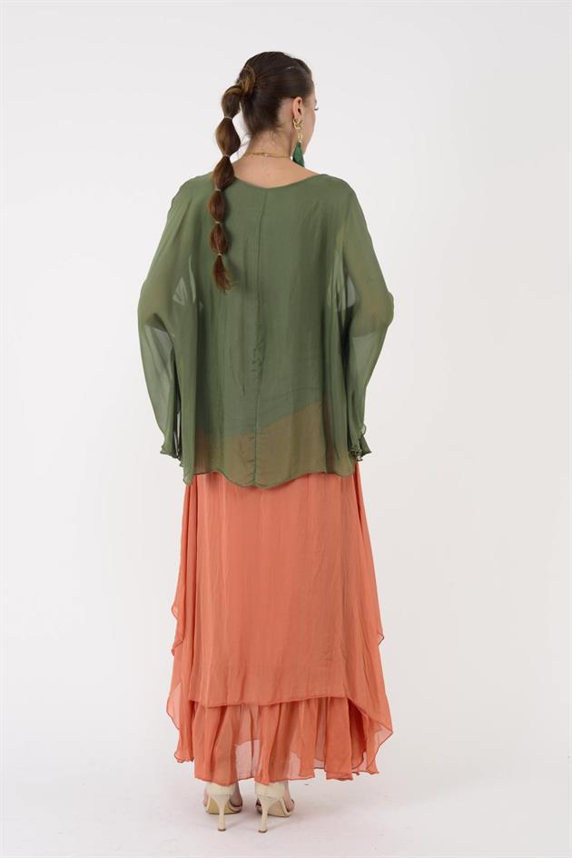 6115 İSPANYOL KOL İPEK BLUZ