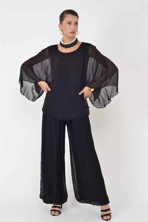 6115 İSPANYOL KOL İPEK BLUZ