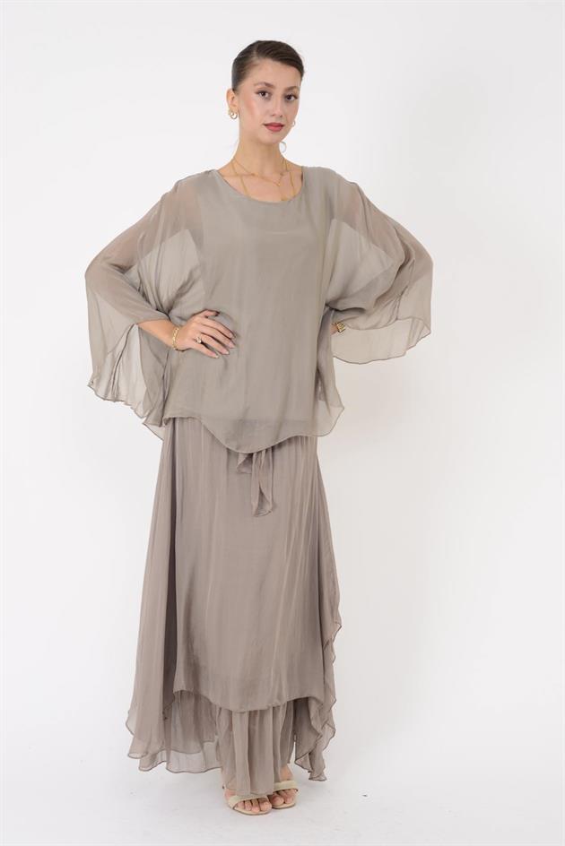 6115 İSPANYOL KOL İPEK BLUZ