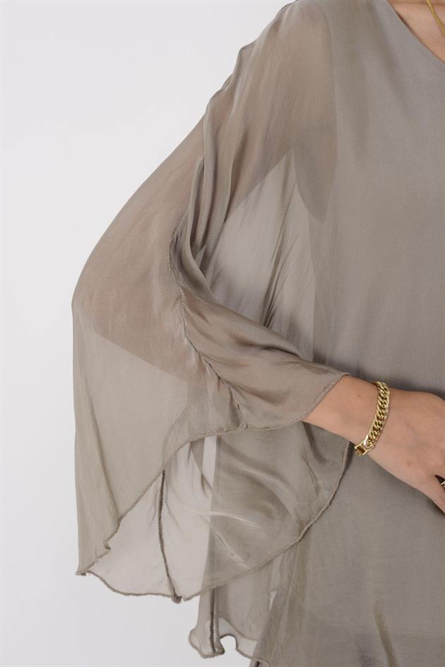 6115 İSPANYOL KOL İPEK BLUZ