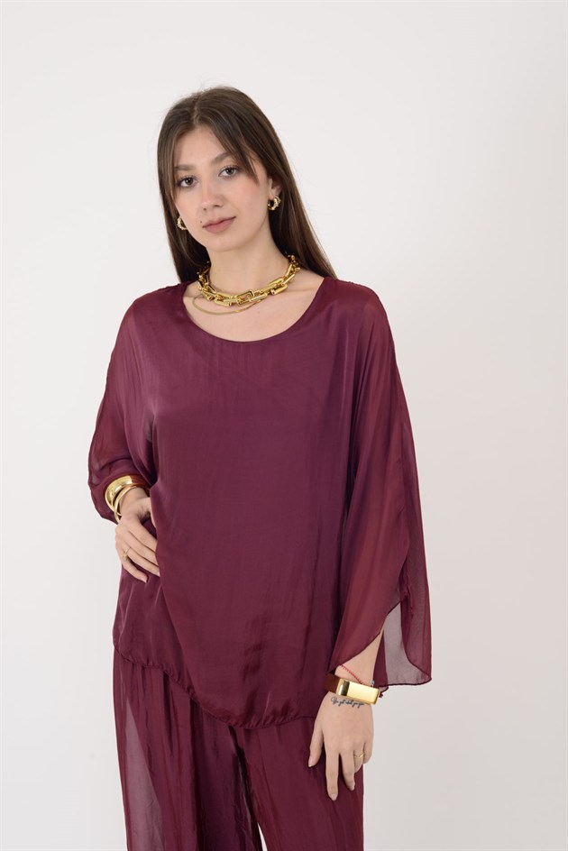 6115 İSPANYOL KOL İPEK BLUZ