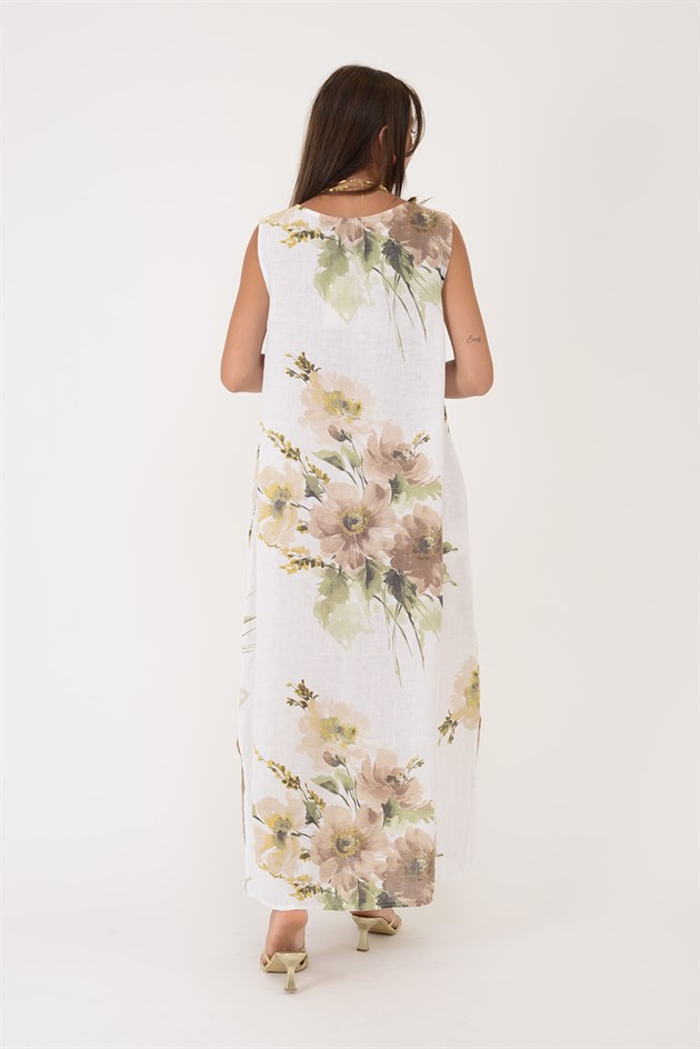62189 BUKET DESEN BOLERO DETAYLI 2Lİ KETEN TAKIM