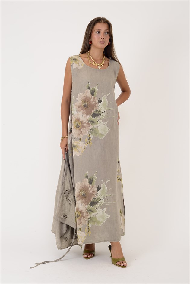 62189 BUKET DESEN BOLERO DETAYLI 2Lİ KETEN TAKIM